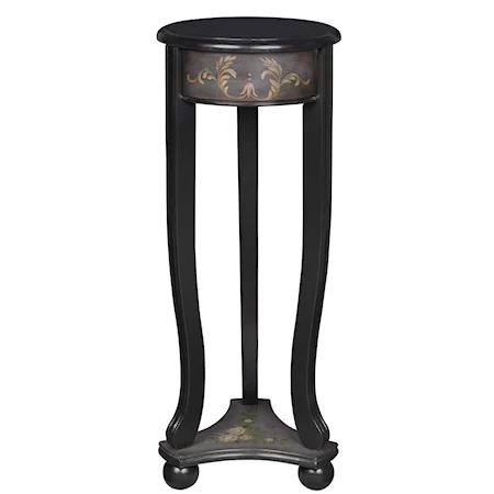 Traditional Pedestal Table with Hand Painted Details